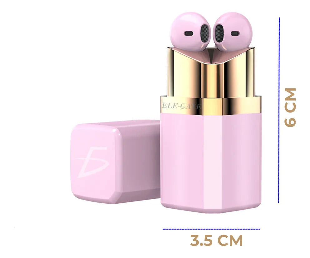 Audífonos Inalámbricos X99 Bluetooth 5.2 Tipo Lápiz Labial Rosa