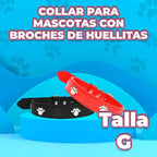 Collar De Perro De Cuero Resistente De Talla L 45 Cm Con Azul