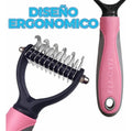 Rastrillo deslanador para perros y gatos con dientes