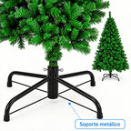 Árbol De Navidad Artificial Verde 180 Cm Con Base Metálica