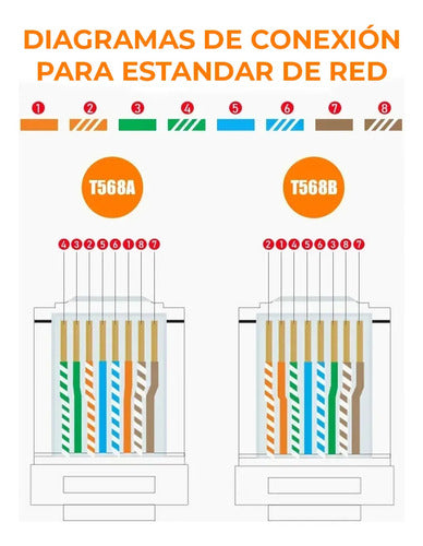 Plug Rj45 Cat6 Trasparente Pass Through Paquete De 100