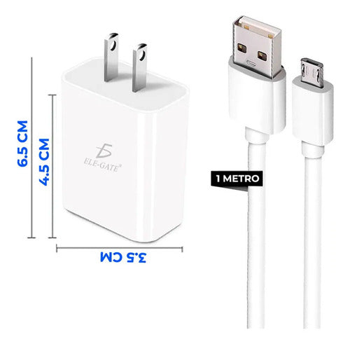 Cargador Portatil Con Cable Micro Usb V8 Para Xiaomi Para