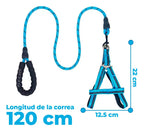 Kit De Arnés Y Correa Para Perros. Mascotas Medianas Azul