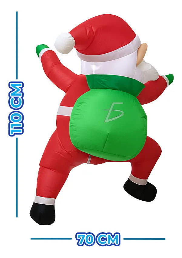 Santa Claus Inflable Con Luz Led Y Ventilador Usb