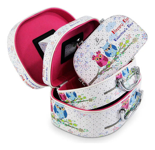 Cosmetiquera Neceser Estampado Kit De 3 Pzas Viaje Estuche