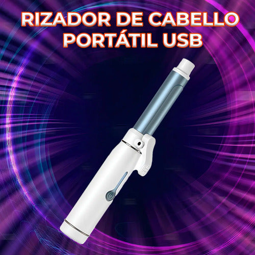 Rizador Automático Inalámbrico Ele-gate De Cerámica Para Cabello Blanco