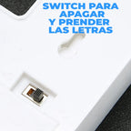 Numero 7 En 3d De Luz Led Luz Cálida