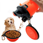 Vaso Viaje Croquetas Y Agua Mascotas Con Tazon Plegable Azul