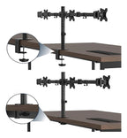 Soporte triple para monitores de 32 pulgadas - ergonomía negro