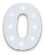 Numero 0 En 3d De Luz Led Luz Cálida