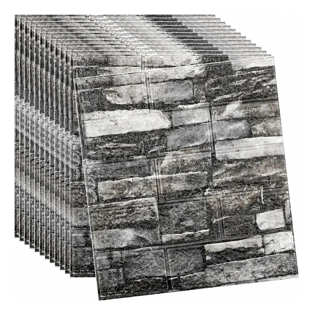 Paneles xpe autoadhesivos 10 pzs piedra gris oscuro 35 x