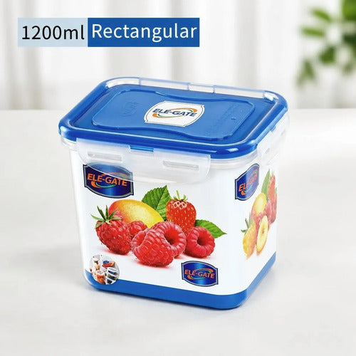 Contenedor Rectangular Transparente De 1200 Ml Con Tapa