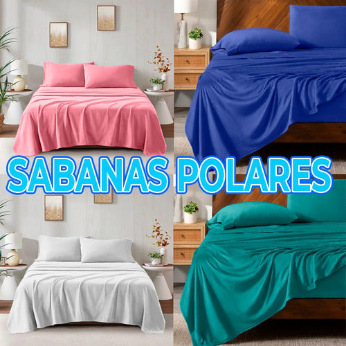Juego De Sábanas Térmicas Polares Con Fundas De Almohada Bordó