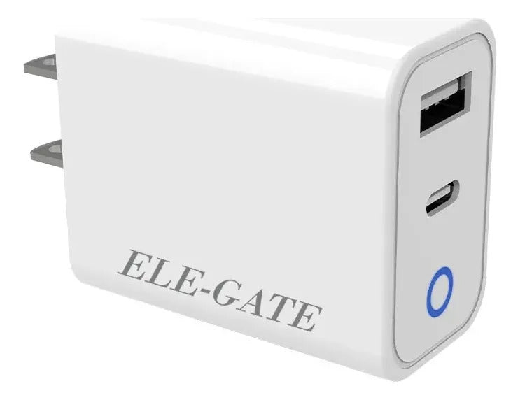 Cargador Usb-c 2 En 1 Pd 20w Y Puerto Usb De Carga Rapida