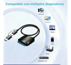 Adaptador Sata A Type C Usb 3.0 Compatible Con Hdd Ssd 2.5