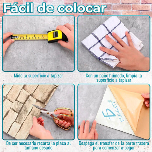 Paneles Xpe Autoadhesivos 10 Pzs Piedra Beige 35 X 38.5 Cm