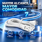 Extensión Eléctrica Para Interiores 7m 3 Toma Corrientes
