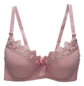 Brasier con encaje de copa completa rosa M