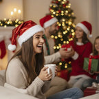 Gorro Navideño Santa Claus De 40 Cm Con Acabado Satinado