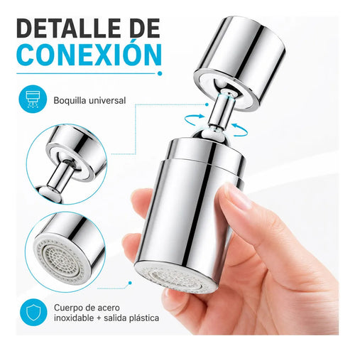 Aireador Universal Para Grifo Con 2 Modos Y Boquilla