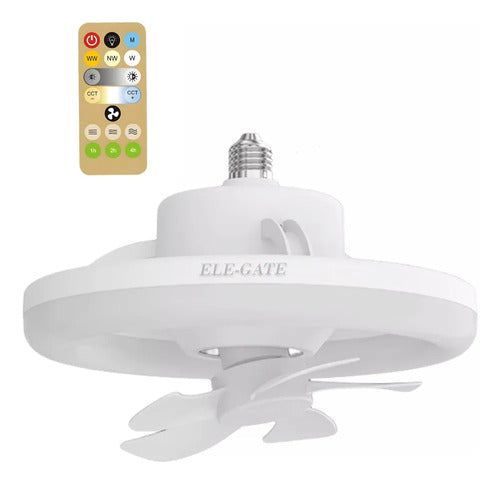 Ventilador De Techo Con Luz Led Con Tres Temperaturas De