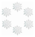 Decoración En Forma De Copo De Nieve Con Brillantina