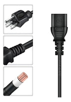 Cable De Alimentación Para Monitor, Cpu, Impresora, Tv Ele-gatewi.62 De 1m De Largo