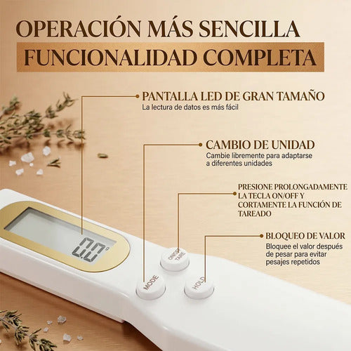 Báscula Digital Tipo Cuchara Para Cocina Medidor