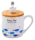 Taza De Cerámica De Gatito Resistente Duradera