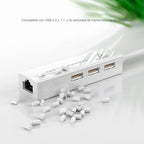 Hub 2.0 Usb Rj45 Rapido Ethernet Compatible Con Mac Pc 10