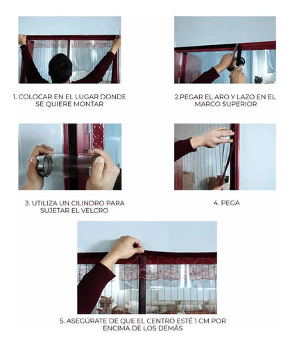 Cortina De Malla Transparente Mosquitera