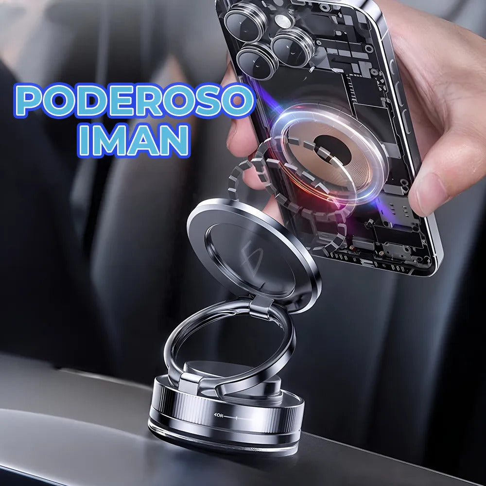 Soporte Magnético Para Celular Con Succión Al Vacío Y Negro