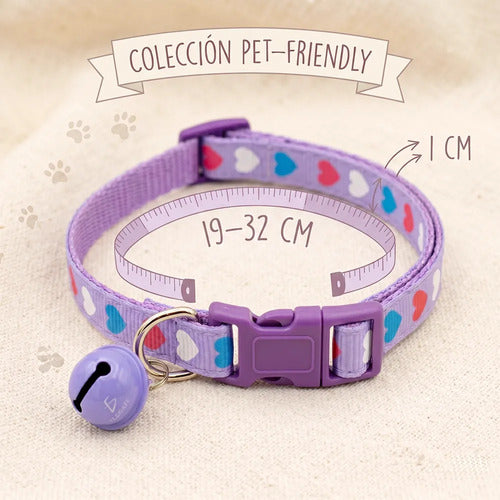 Collar Para Gato Con Campana Diseño Único Y Separable