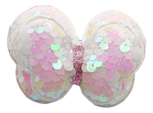 Paquete De 4 Moños Con Liga Con Diseño De Mariposa