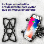 Soporte De Teléfono Para Motocicleta Con Cargador Usb Y
