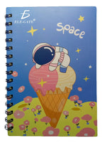 Cuaderno De 80 Hojas Rayadas Con Portada Espacial Y Espiral