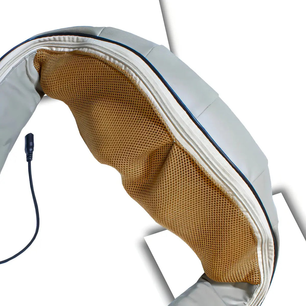 Masajeador Cuello Espalda Hombro Relajante Golpeteo Cervical Beige