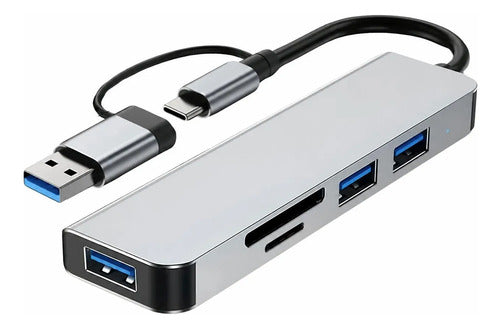 Multi puerto 5 en 1 con 1 puerto USB 3.0, 2 puerto USB 3.0