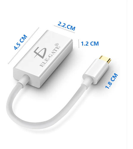 Cable Adaptador Usb Tipo C A Display Port Gaming Tv Ultra Hd
