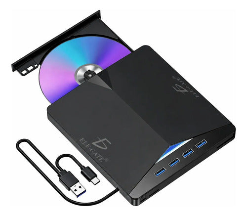 Grabador 7 En 1 De Dvd/cd/vcd Multifuncional Con Hub Lector