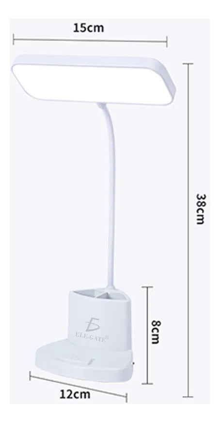 Lámpara De Escritorio Usb Con Brazo Ajustable Y Puerto De