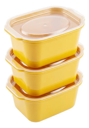 Paquete De 3 Envases Multiusos De 350 Ml Plástico Pp5