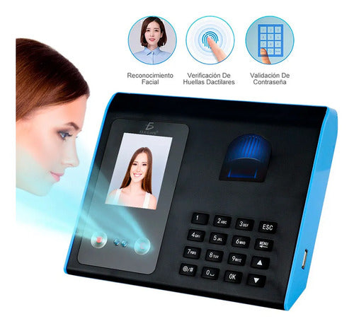 Maquina Reloj Checadora Con Identificador De Huellas Y