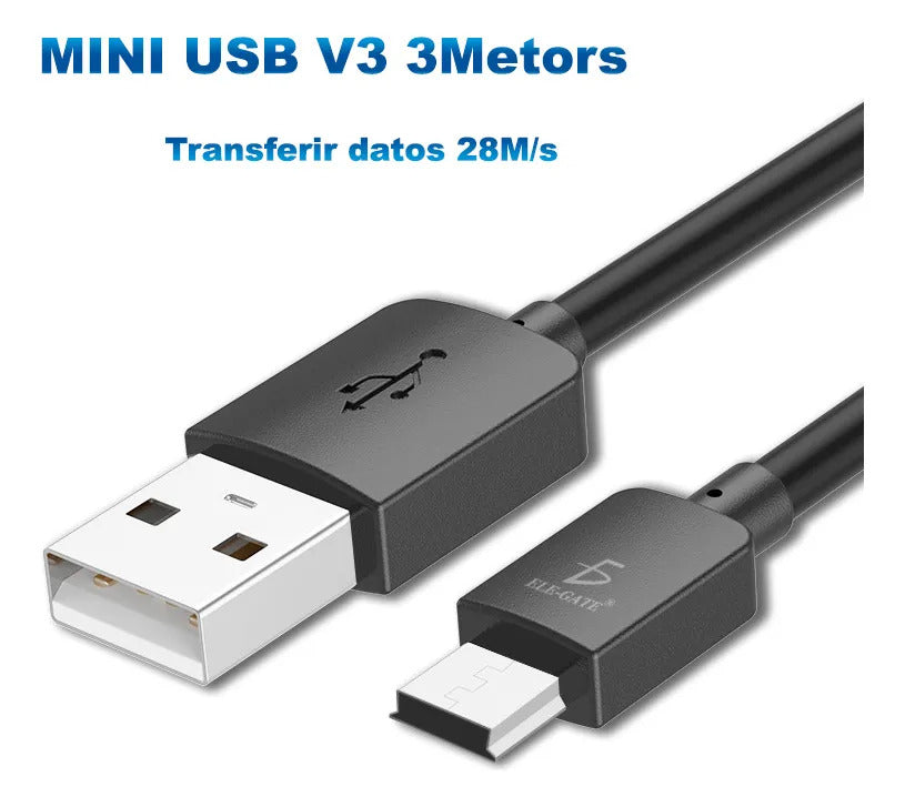 Cable Mini Usb V3 A Usb Transferir Datos 3metros