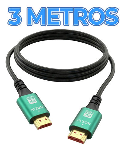 Cable Hdmi 2.1 Ultra Alta Velocidad 3 Metros 8k 48gbps