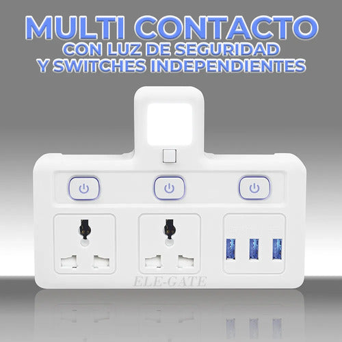 Multifuncional Adaptador Hembra De Habitación Luz Nocturna