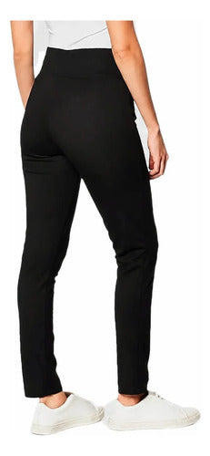 Pantalones De Cintura Alta Para Mujer Con Control De Negro M