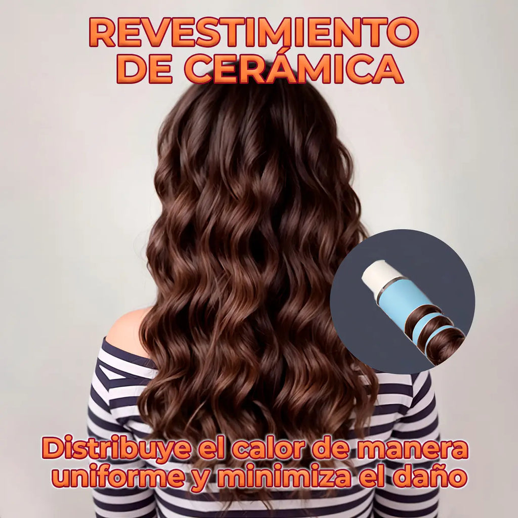 Rizador Automático Inalámbrico Ele-gate De Cerámica Para Cabello Blanco