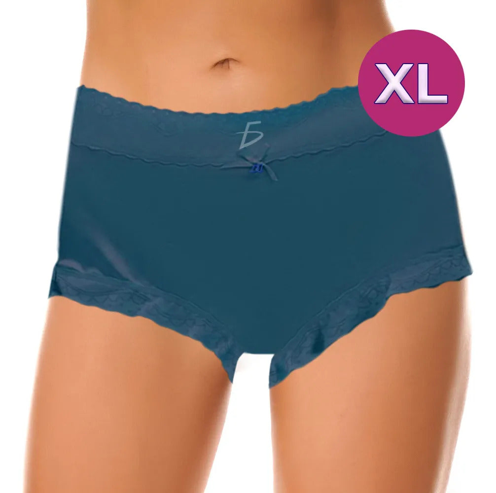 Panti satinada de cintura alta - xl azul petróleo XL