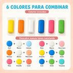 Kit De Plastilina De 6 Colores Con Moldes De Dinosaurios